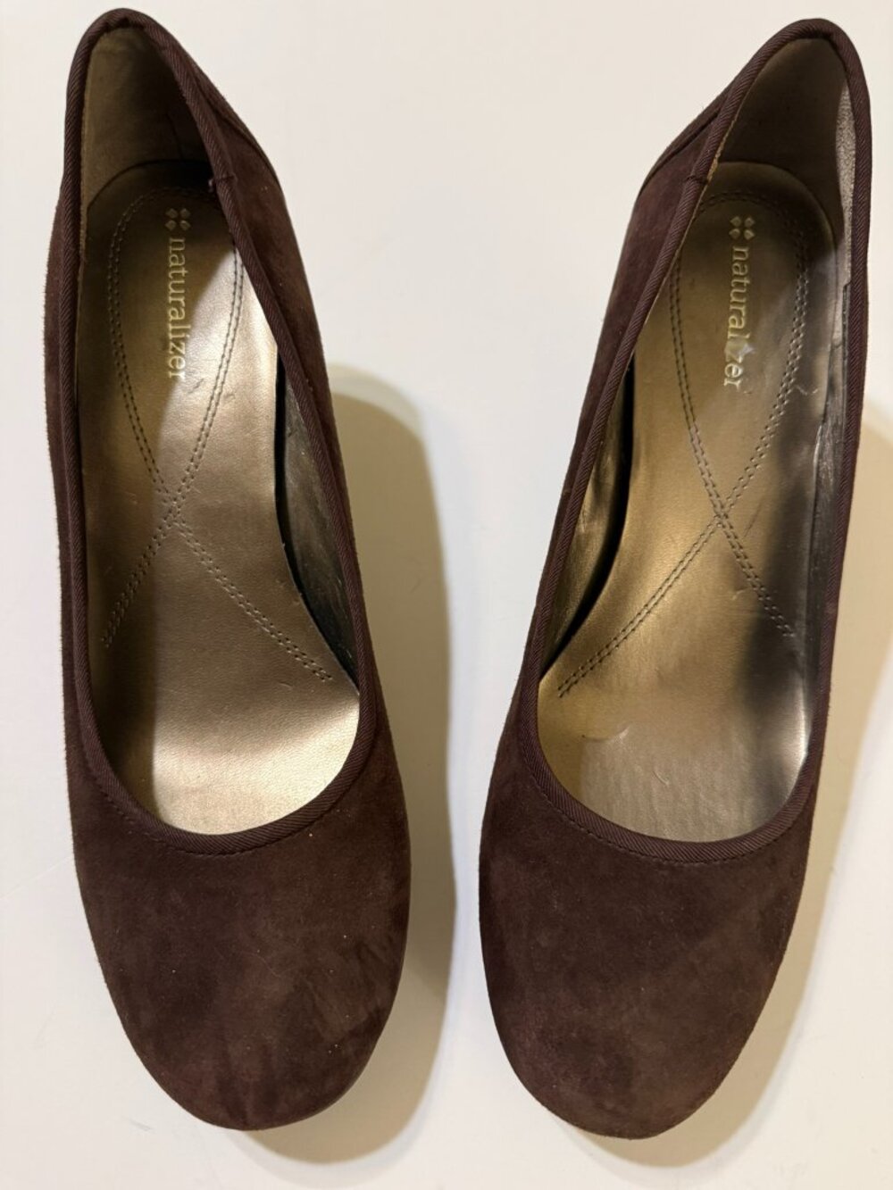 Naturalizer Barner Wedge Heel Brown Leather Shoes